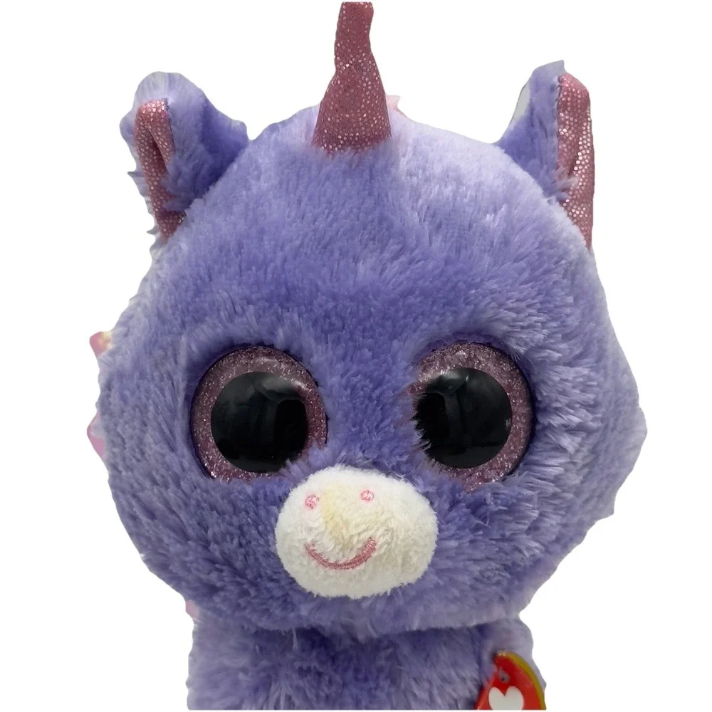 Ty Beanie‎ Boos - ATHENA the Purple Pegasus 6 Inch Claire's Exclusive Tags 6